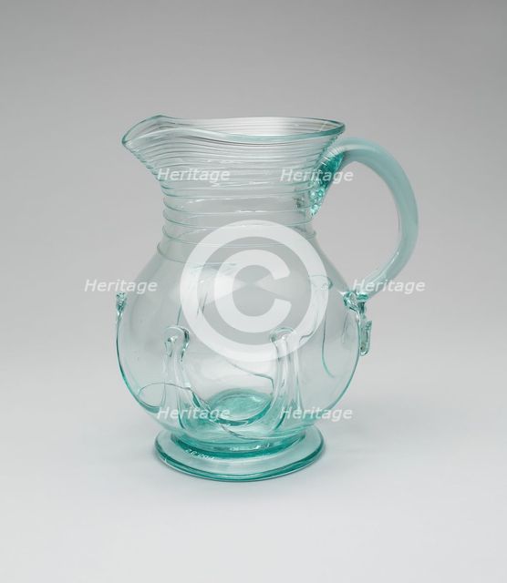 Water Pitcher, 1833/42. Creator: Redwood Glass Works.