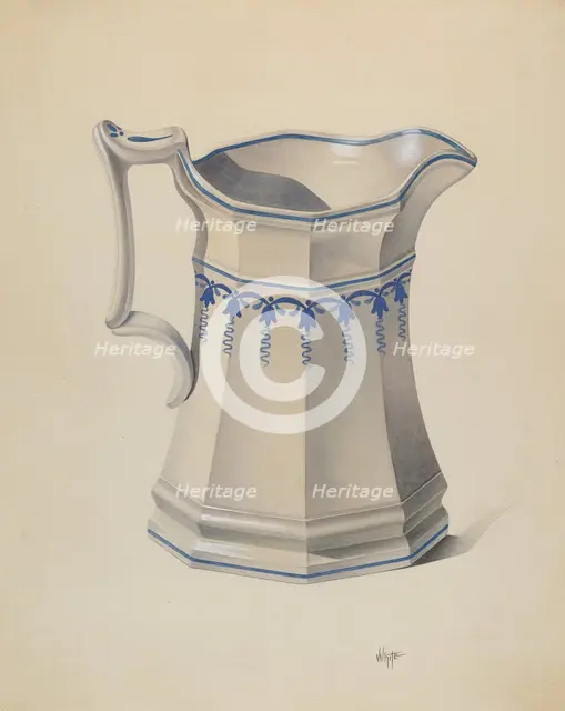 Water Pitcher, c. 1936. Creator: Edward White.