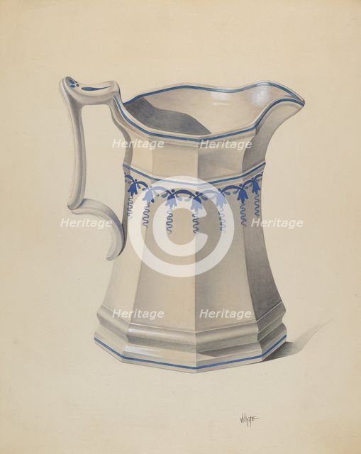 Water Pitcher, c. 1936. Creator: Edward White.