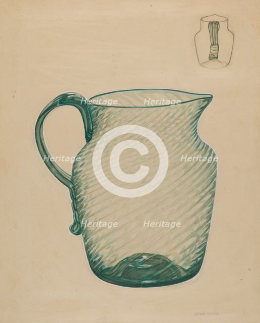 Water Pitcher, c. 1936. Creator: John Dana.