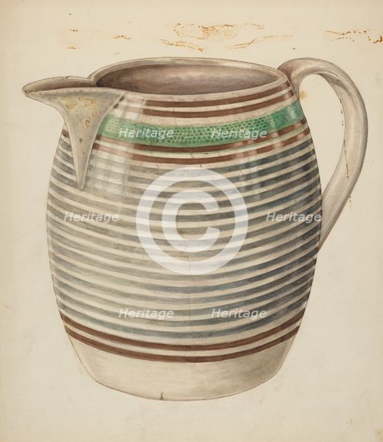 Water Pitcher, c. 1938. Creator: Al Curry.