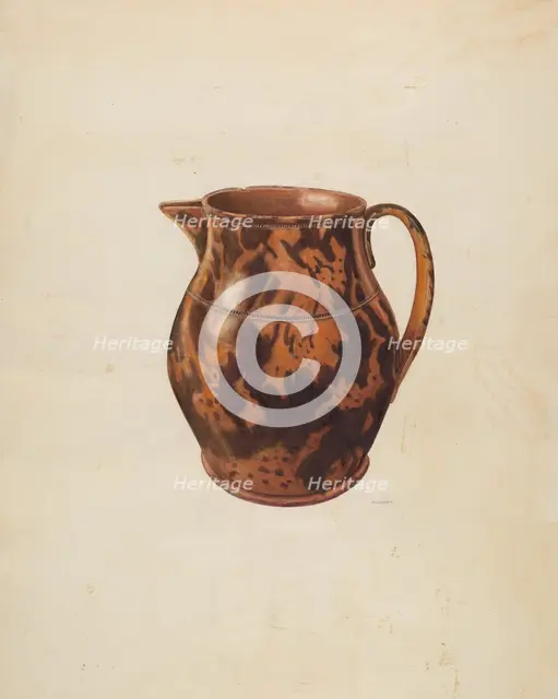 Water Pitcher, c. 1938. Creator: Al Curry.