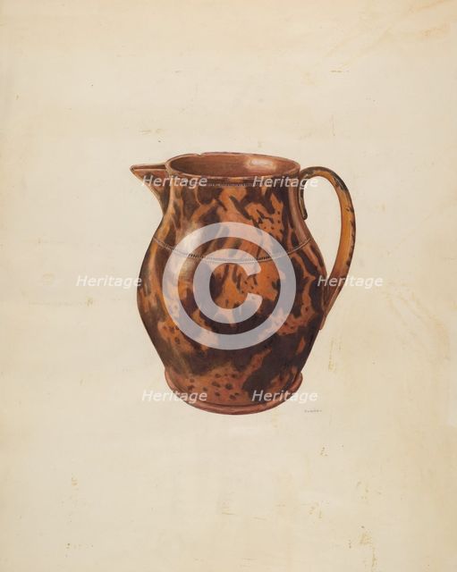 Water Pitcher, c. 1938. Creator: Al Curry.