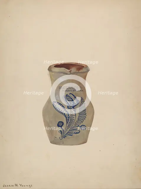 Water Pitcher, c. 1940. Creator: Jessie M Youngs.