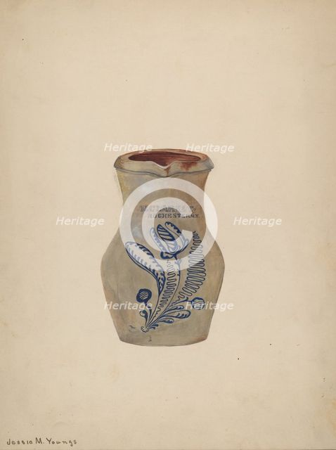 Water Pitcher, c. 1940. Creator: Jessie M Youngs.