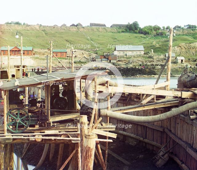 Water pumps, Kuzminskoe, 1912. Creator: Sergey Mikhaylovich Prokudin-Gorsky.
