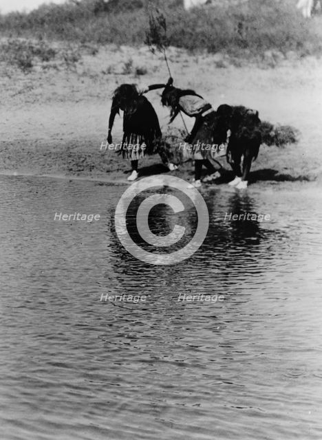 Water rite purification, Cheyenne animal dance, c1927. Creator: Edward Sheriff Curtis.