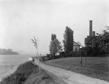Water works and plaza, Harrisburg, Pa., between 1900 and 1920. Creator: Unknown