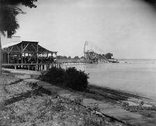 Water toboggan, Put-in-Bay, Ohio, between 1880 and 1899. Creator: Unknown