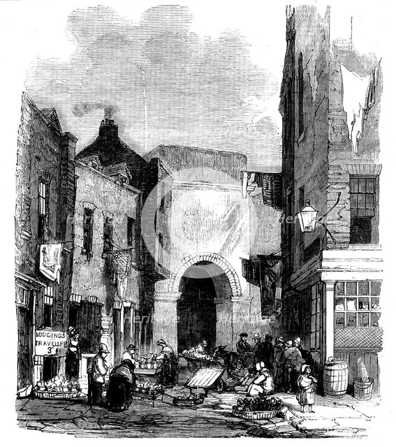 Water-tank in St. Giles's-in-the-Fields, 1858. Creator: Unknown.