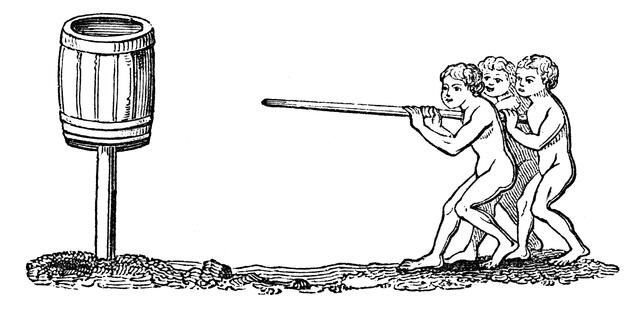 Water-Tub Quintain, 1344, (1833). Artist: Unknown