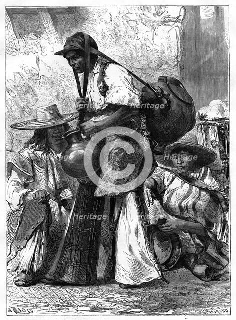Water vendor, Mexico, 19th century. Artist: Edouard Riou