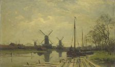 Waterway near the Baarsjes, Amsterdam, c.1880-c.1901. Creator: Jan Hillebrand Wijsmuller