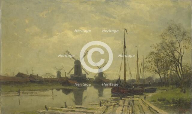 Waterway near the Baarsjes, Amsterdam, c.1880-c.1901. Creator: Jan Hillebrand Wijsmuller.