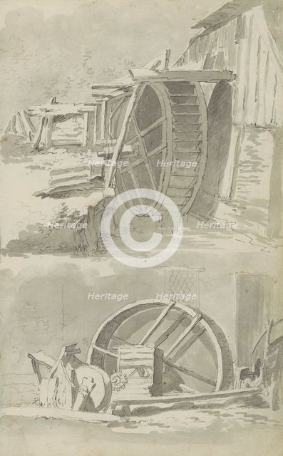Waterwheels, c.1780-c.1800.  Creator: Bernhard Heinrich Thier.