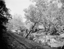 Waterworks bridge on the Swannanoa, Asheville, N.C., between 1895 and 1910. Creator: Unknown