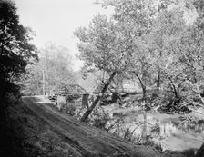 Waterworks bridge on the Swannanoa, Asheville, N.C., between 1895 and 1910. Creator: Unknown
