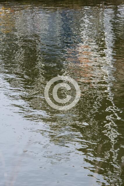 Watery reflections, High Orchard Bridge, Gloucester South ring road, Gloucestershire, c2009. Artist: Derek Kendall.