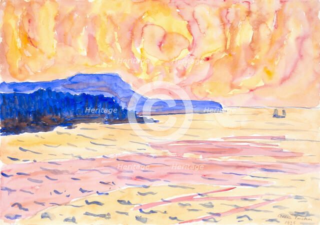 Watercolor no. 6, Blue Coast, 1936. Creator: Allen Tucker.