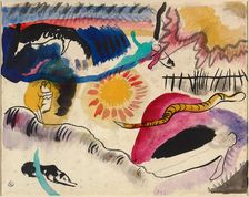 Watercolor No. 3 (Love garden), 1911-1912. Creator: Kandinsky, Wassily Vasilyevich (1866-1944)