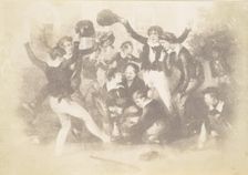 Watercolor of Boys Playing, 1850s. Creator: Unknown