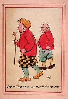 Watercolour cartoon, British, 1928. Creator: Unknown
