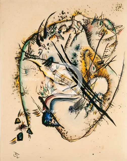 Watercolour with Seven Strokes, 1916. Creator: Kandinsky, Wassily Vasilyevich (1866-1944).