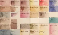 Watercolour test paper taken from watercolour box owned by J.M.W. Turner, R.A., c1810-1850. Creator: Unknown