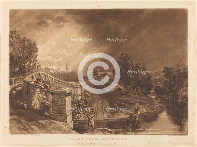 Watercress Gatherers, published 1819. Creator: JMW Turner.