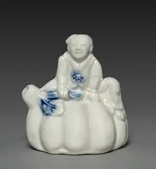 Waterdropper in Shape of Chinese Boy Seated on a Gourd, 18th-19th century. Creator: Unknown