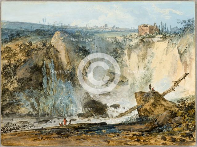 Waterfall, 1788. Creator: Louis Gabriel Moreau.