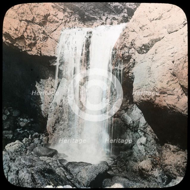 Waterfall, Mullion, Cornwall, late 19th or early 20th century. Artist: Church Army Lantern Department