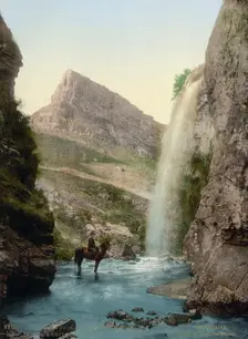 Waterfall near Kislovodsk, Russia, c1895. Artist: Anon