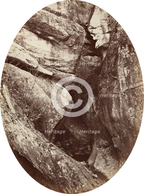 Waterfall near Williams College, c. 1870. Creator: George K Warren.