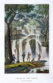 Waterfall of Port Praslin, New Ireland, 19th century