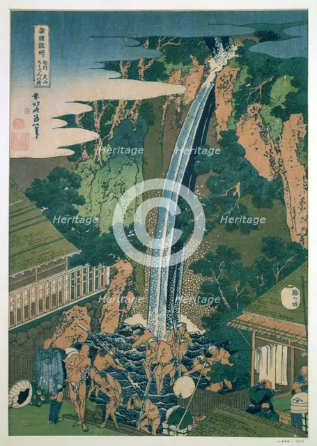 'Waterfall of Roben, Oyama', Japan, 1827. Artist: Hokusai