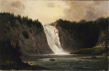 Waterfall on Mont-Morency, 1864. Creator: Robert Seldon Duncanson