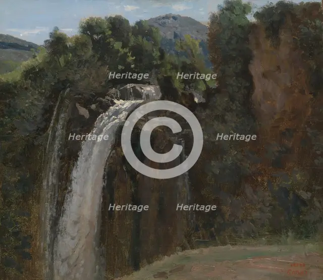 Waterfall at Terni, 1826. Creator: Jean-Baptiste-Camille Corot.