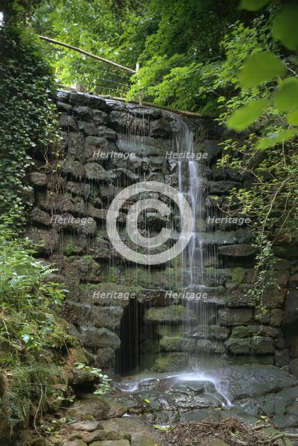 Waterfall at Witley Court, Great Witley, Worcestershire, 1996. Artist: J Richards