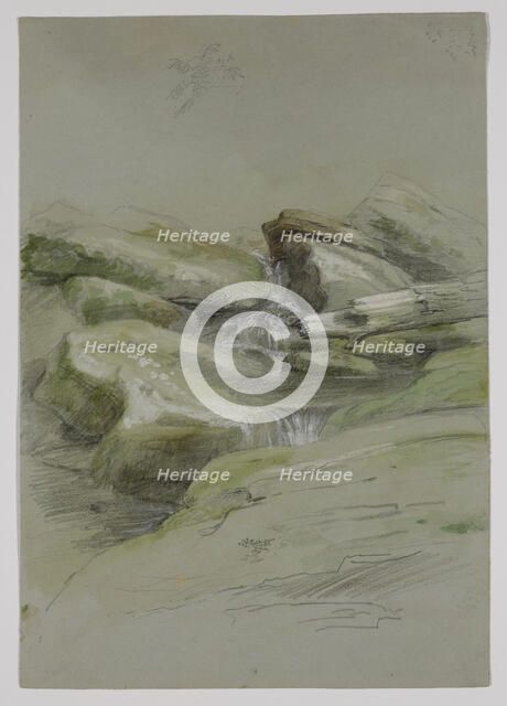 Waterfall and Rocks, between 1840 and 1844. Creator: Thomas Cole.