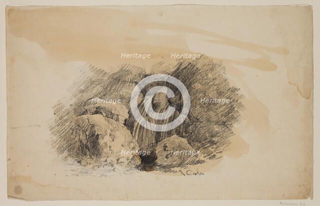 Waterfall, c1820-1848. Creator: Thomas Cole.