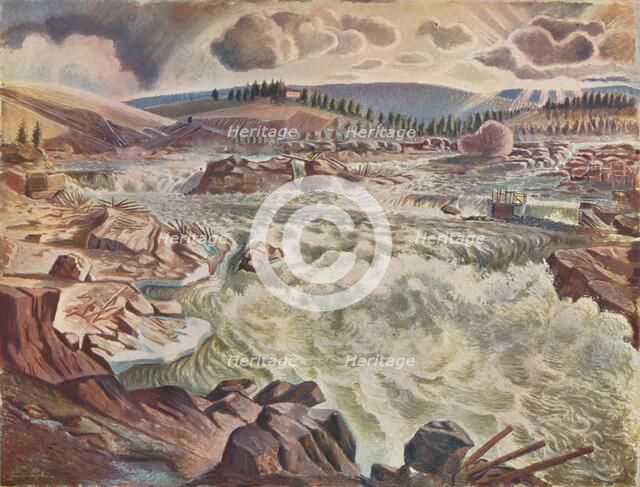 'Waterfall', c1900 (1935).  Artist: Leander Engstrom.