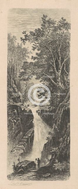 Waterfall, Cumberland Mountains, 1880. Creator: Carl C. Brenner.