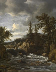 Waterfall in Norway, c1650-1680. Creator: Jacob van Ruisdael