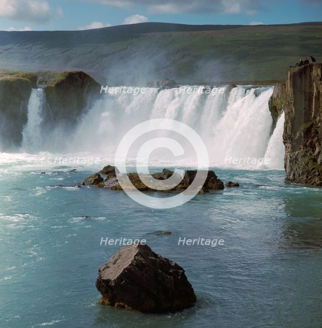 Waterfall in Iceland. Artist: Unknown