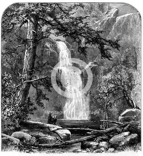 Waterfall in the Yosemite Valley, California, USA, c1875. Artist: Unknown