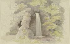 Waterfall in the Stern district of Weimar, c1800-1806. Creator: Georg Melchior Kraus