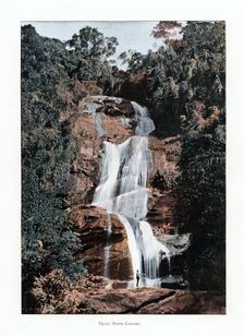 Waterfall in Tijuca, Rio de Janeiro, Brazil, 19th century