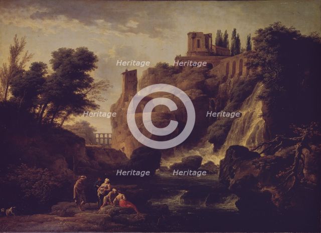 Waterfall in Tivoli, 1747. Artist: Vernet, Claude Joseph (1714-1789)