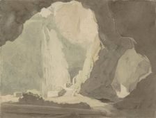 Waterfall in Tivoli, 1830. Creator: Jacobus Everhardus Josephus van den Berg
